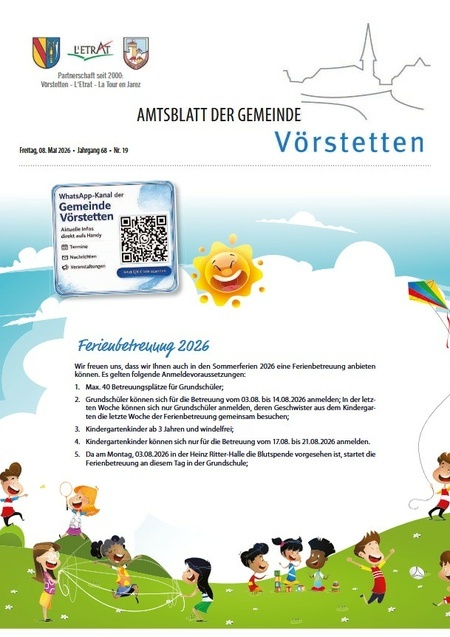 Amtsblatt der Gemeinde V�rstetten KW 19/2026