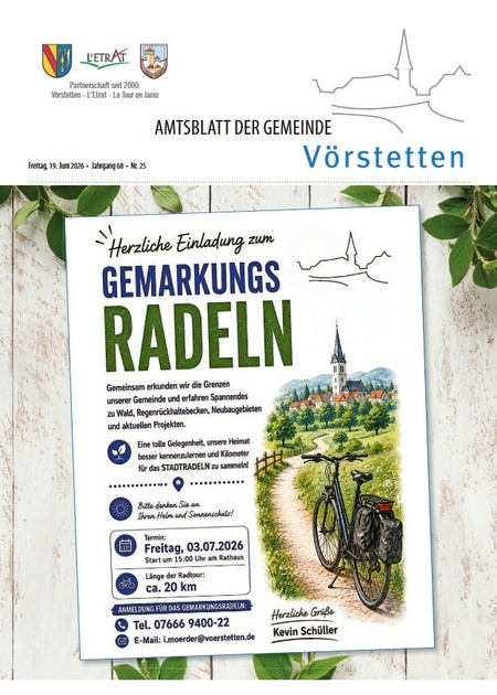 Amtsblatt der Gemeinde Vörstetten KW 25/2026 Amtsblatt der Gemeinde Vörstetten KW 25/2026