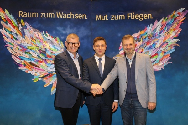 v.l.n.r. BM Michael Schlegel, BM Fabian Nitz, BM Kevin Sch&uuml;ller